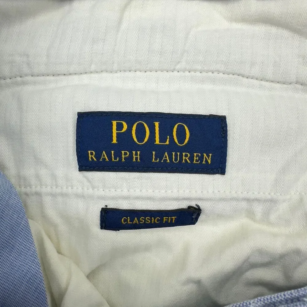 Polo Ralph Lauren Chino Shorts Mens 33 Chambray Light Blue Classic Fit 9